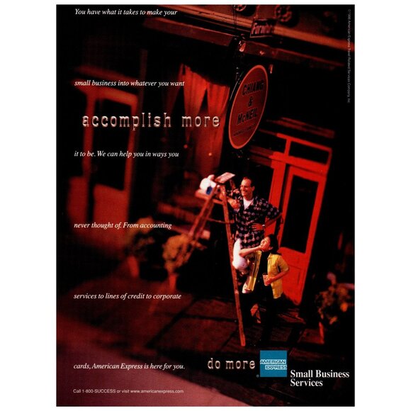 1996 Amex American Express Small Business Services Vintage Print Ad Wall Art - Picture 1 of 2